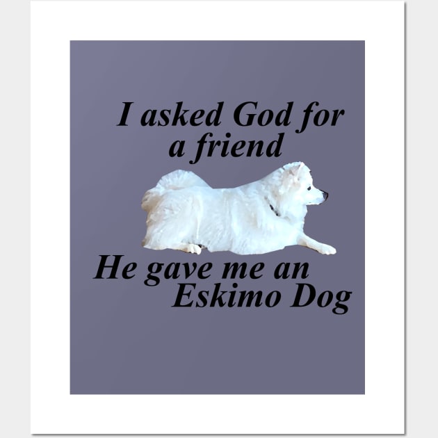 Best Friend American Eskimo Dog (Spitz) Wall Art by Zen Goat 